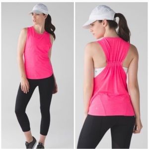 Lululemon In A Cinch Tank Neon Pink